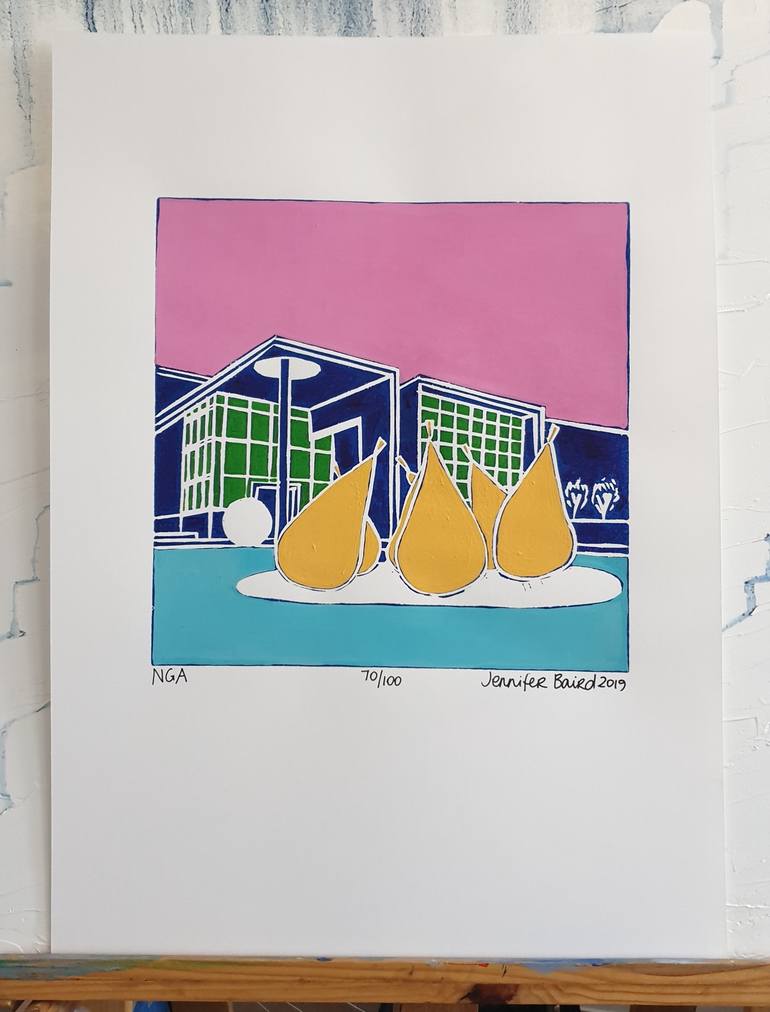 Original Pop Art Architecture Printmaking by Jennifer Baird