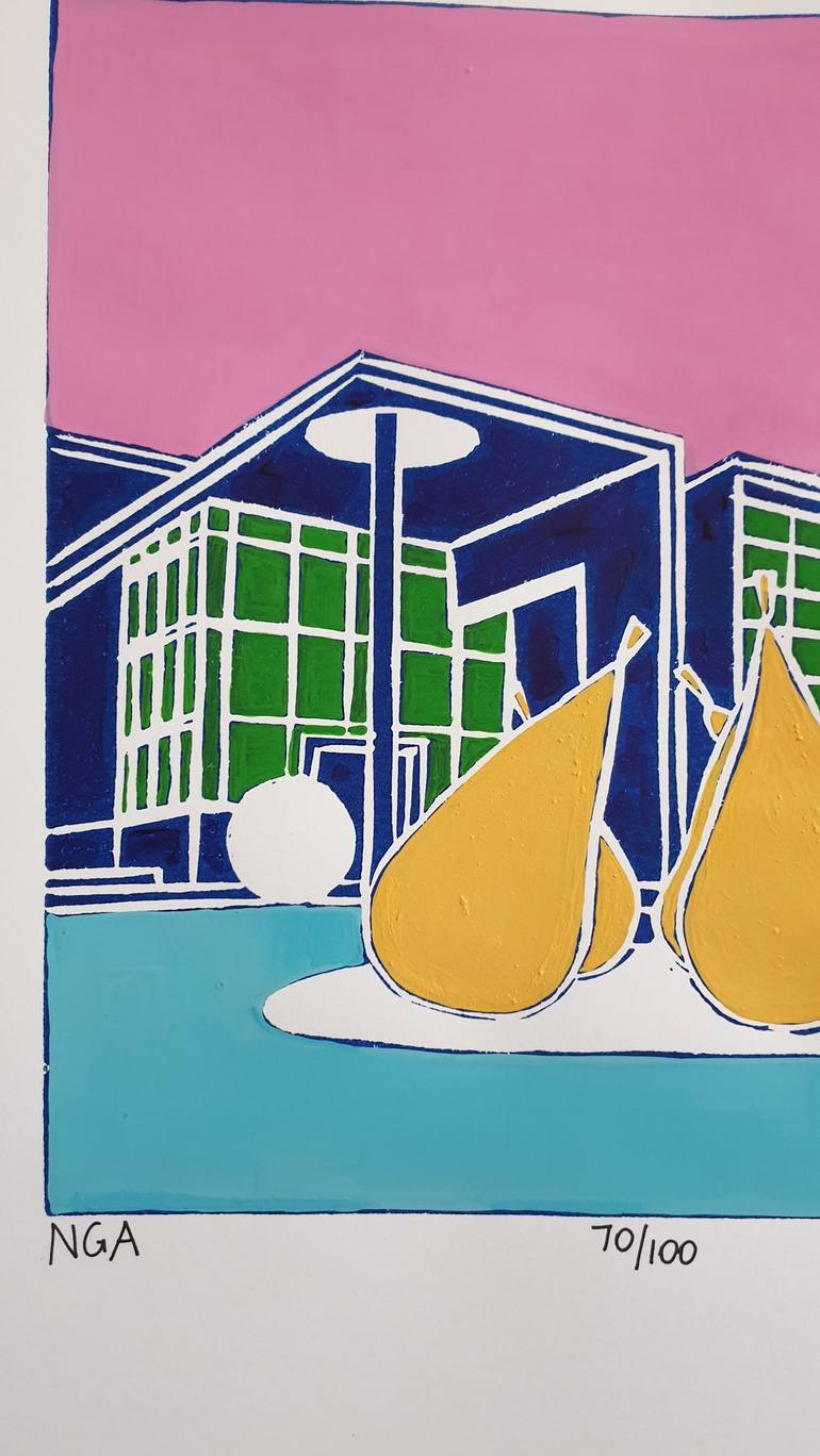 Original Pop Art Architecture Printmaking by Jennifer Baird