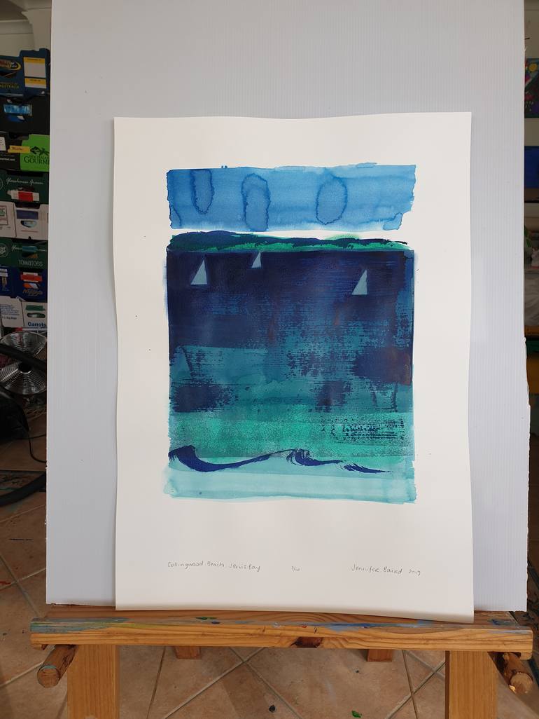 Original Seascape Printmaking by Jennifer Baird