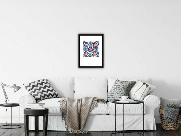 Original Abstract Floral Printmaking by Jennifer Baird