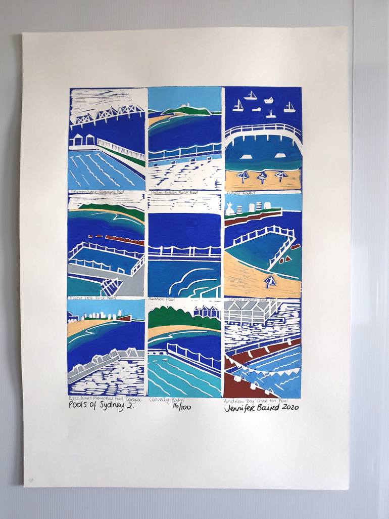 Original Seascape Printmaking by Jennifer Baird