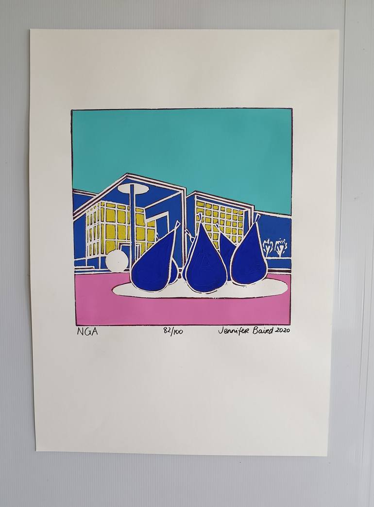 Original Pop Art Architecture Printmaking by Jennifer Baird