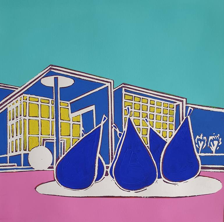 Original Pop Art Architecture Printmaking by Jennifer Baird