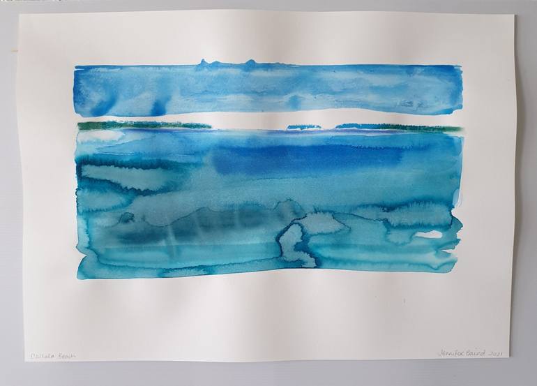 Original Minimalism Seascape Painting by Jennifer Baird