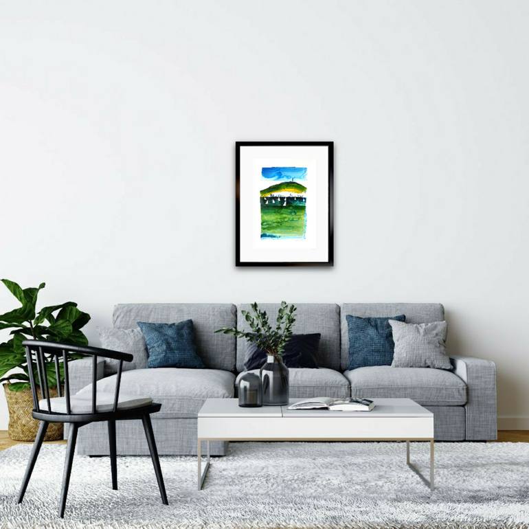 Original Modernism Landscape Painting by Jennifer Baird