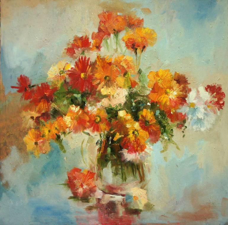 Field Flowers Painting by Vahan Shachramanyan | Saatchi Art