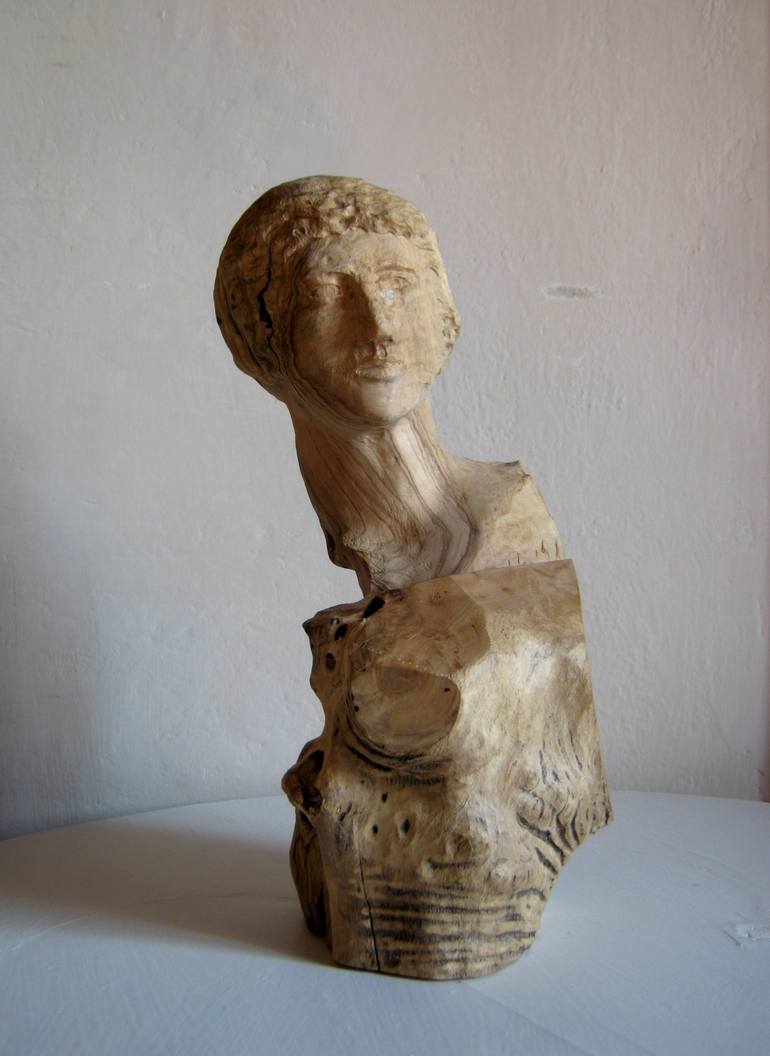 Original Figurative Portrait Sculpture by Massimo Scarfagna