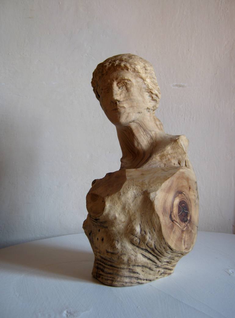 Original Figurative Portrait Sculpture by Massimo Scarfagna