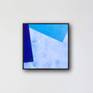 Here is an example of this artwork with an 8"x8" black frame.  Because it is a square abstract piece, you can hang it in any direction you like.