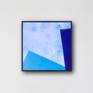 Here is an example of this artwork with an 8"x8" black frame.  Because it is a square abstract piece, you can hang it in any direction you like.