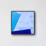 Here is an example of this artwork with an 8"x8" black frame.  Because it is a square abstract piece, you can hang it in any direction you like.
