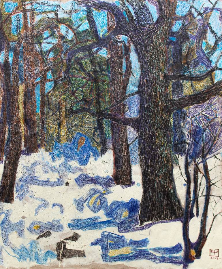 Winter Forest 2 Drawing By Igor Shcherbakov Saatchi Art