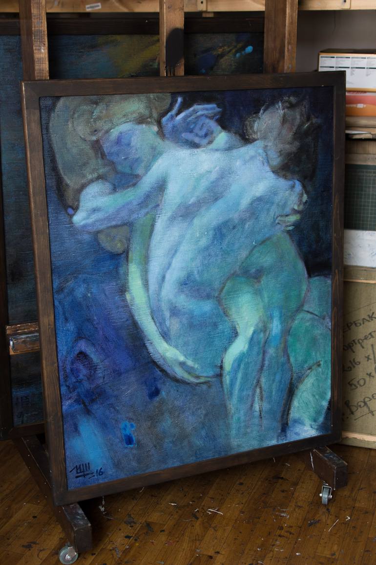 Original Figurative Erotic Painting by Igor Shcherbakov