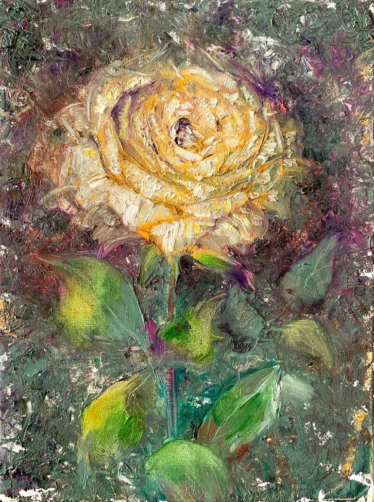 Original Abstract Floral Painting by Lilia Omoloeva