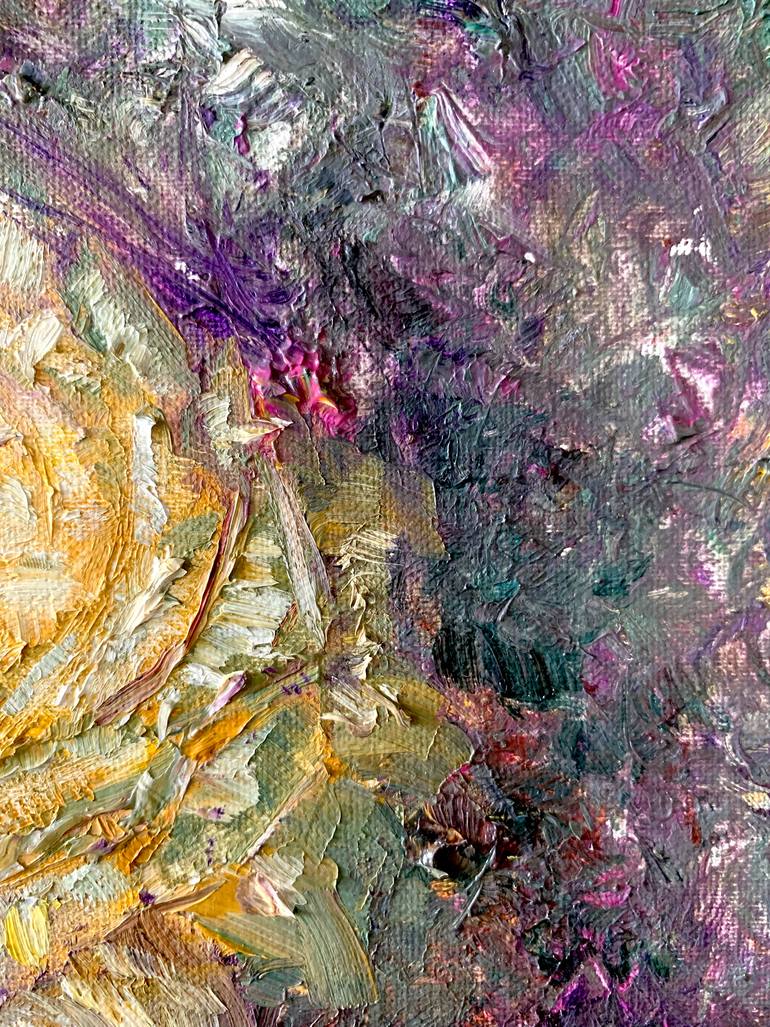 Original Abstract Floral Painting by Lilia Omoloeva