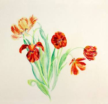 PARROT TULIPS (signed numbered giclée print reproduction) thumb