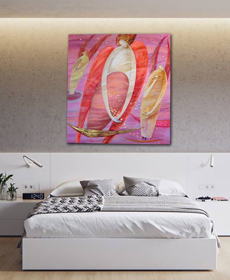 Original Art Deco Fantasy Painting by Daniela Hadjieva