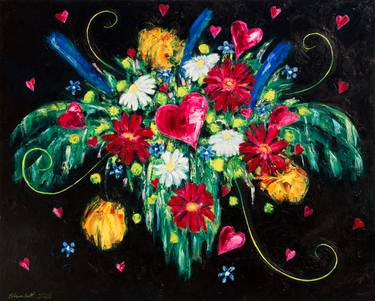 Original Expressionism Floral Paintings by Emma Plunkett