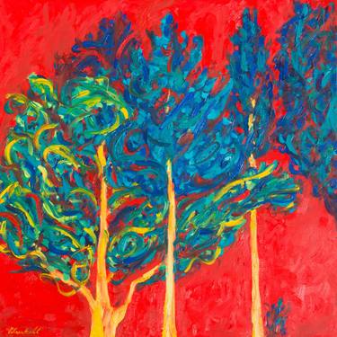Print of Expressionism Tree Paintings by Emma Plunkett