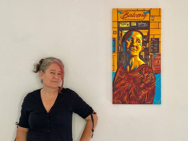 Original Expressionism People Painting by Emma Plunkett