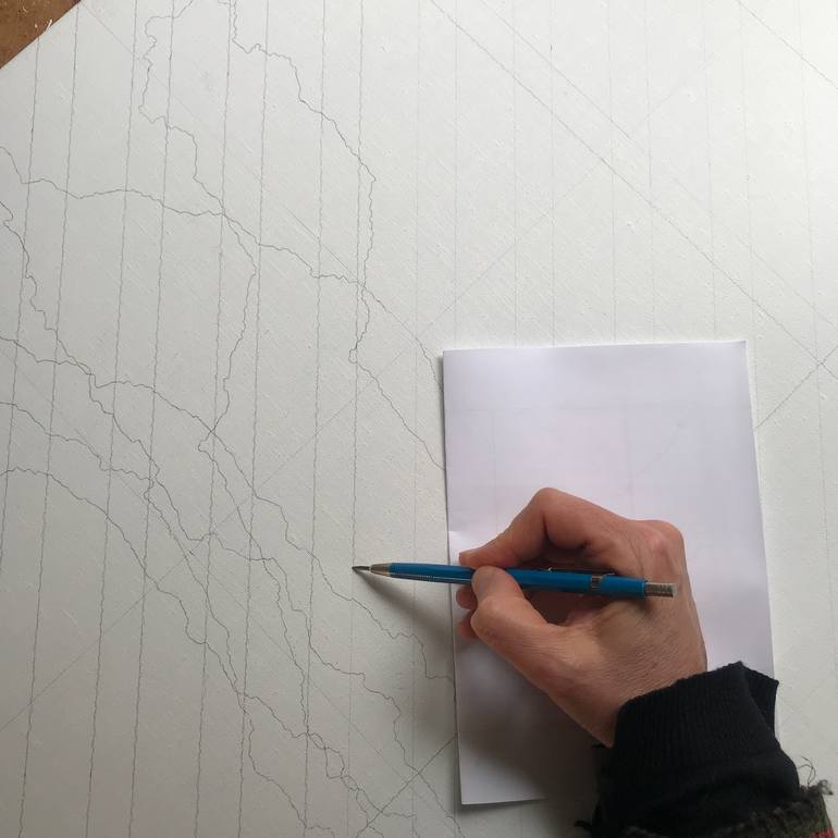 Original Geometric Abstract Painting by Rafa Mateo