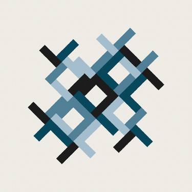 Original Bauhaus Abstract Paintings by Rafa Mateo
