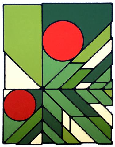 Original Abstract Geometric Paintings by Rafa Mateo