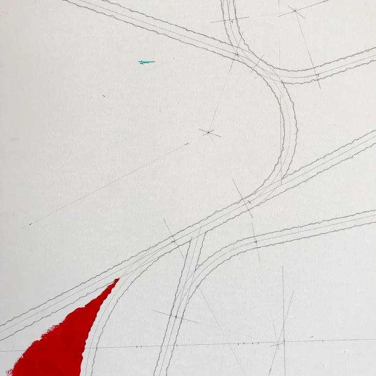 Original Geometric Abstract Painting by Rafa Mateo