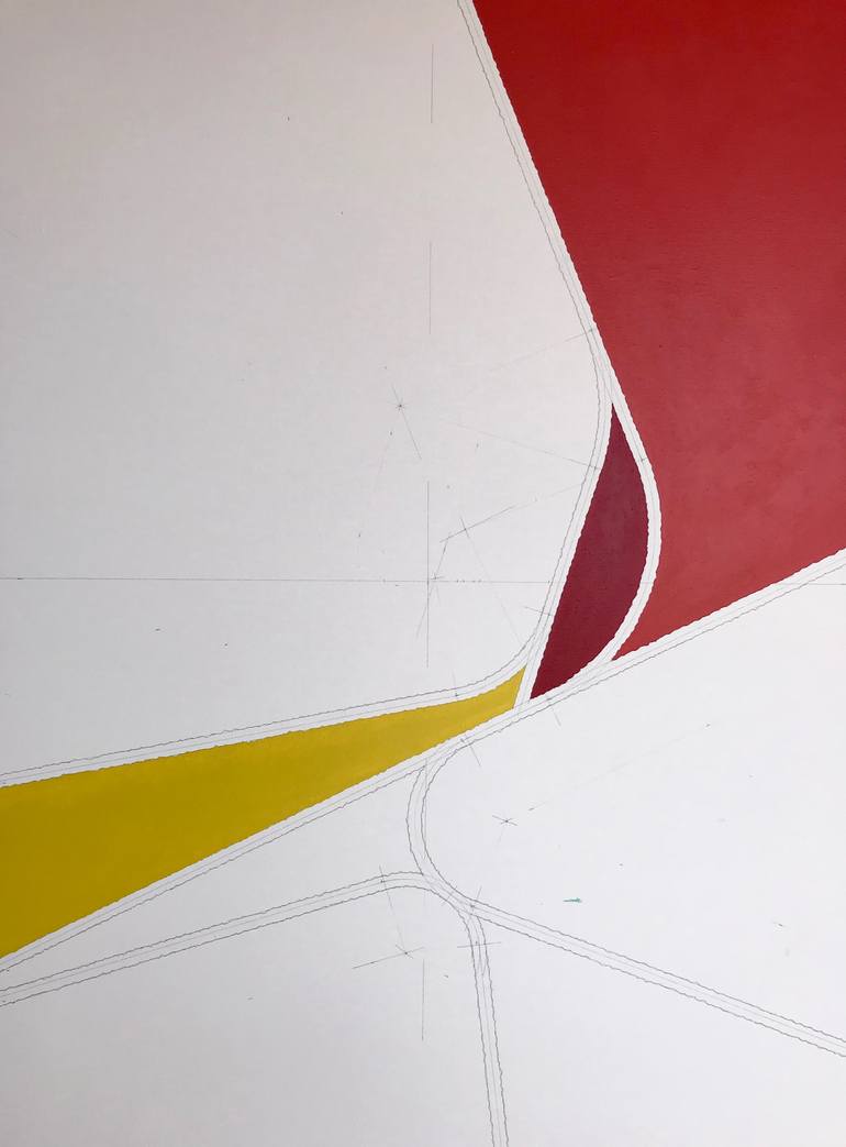 Original Geometric Abstract Painting by Rafa Mateo