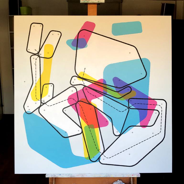 Original Abstract Painting by Rafa Mateo