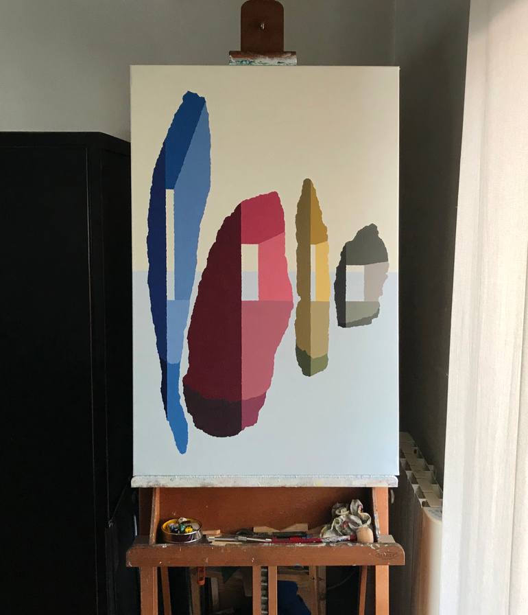 Original Pop Art Abstract Painting by Rafa Mateo