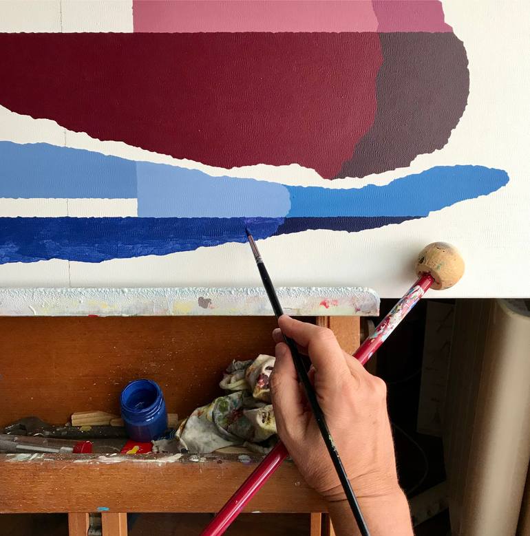 Original Pop Art Abstract Painting by Rafa Mateo