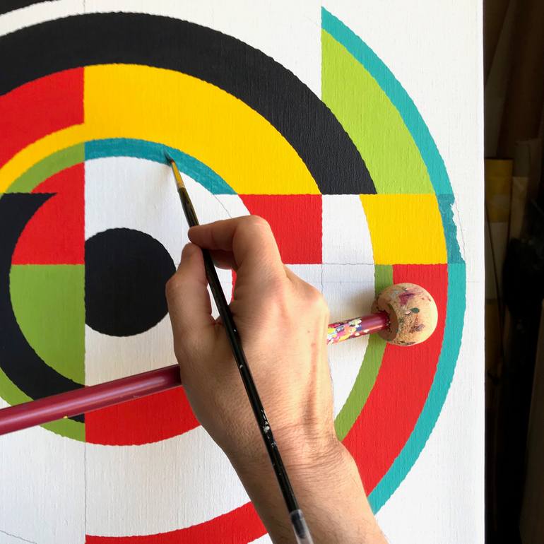 Original Conceptual Abstract Painting by Rafa Mateo