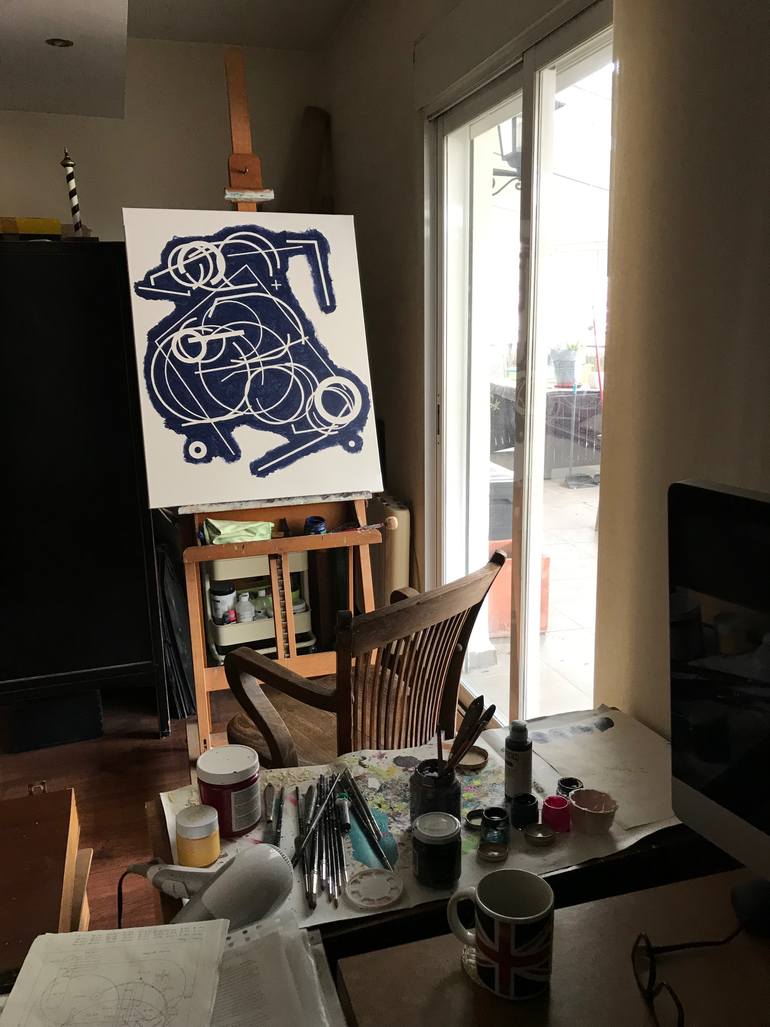 Original Conceptual Abstract Painting by Rafa Mateo