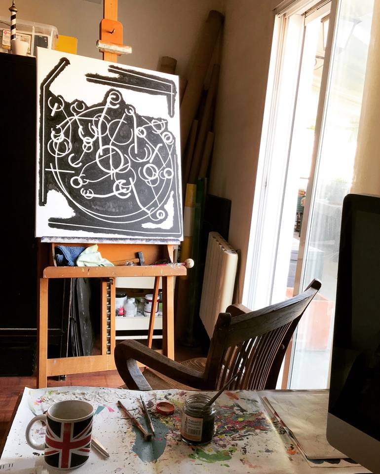 Original Conceptual Abstract Painting by Rafa Mateo