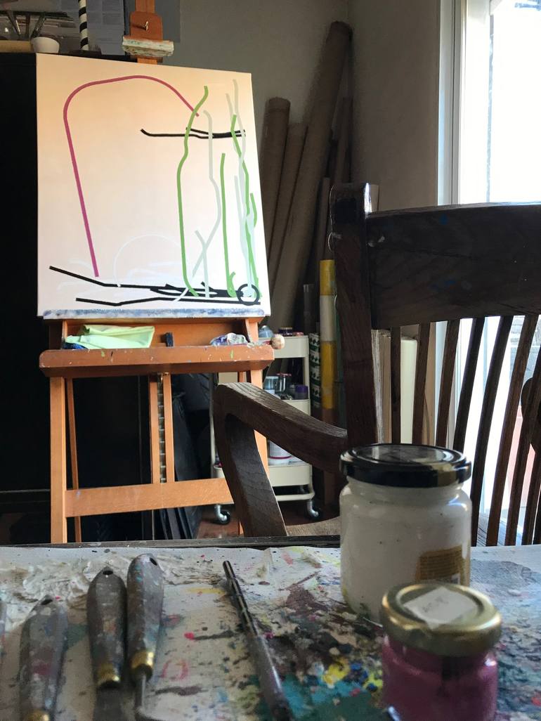 Original Conceptual Abstract Painting by Rafa Mateo