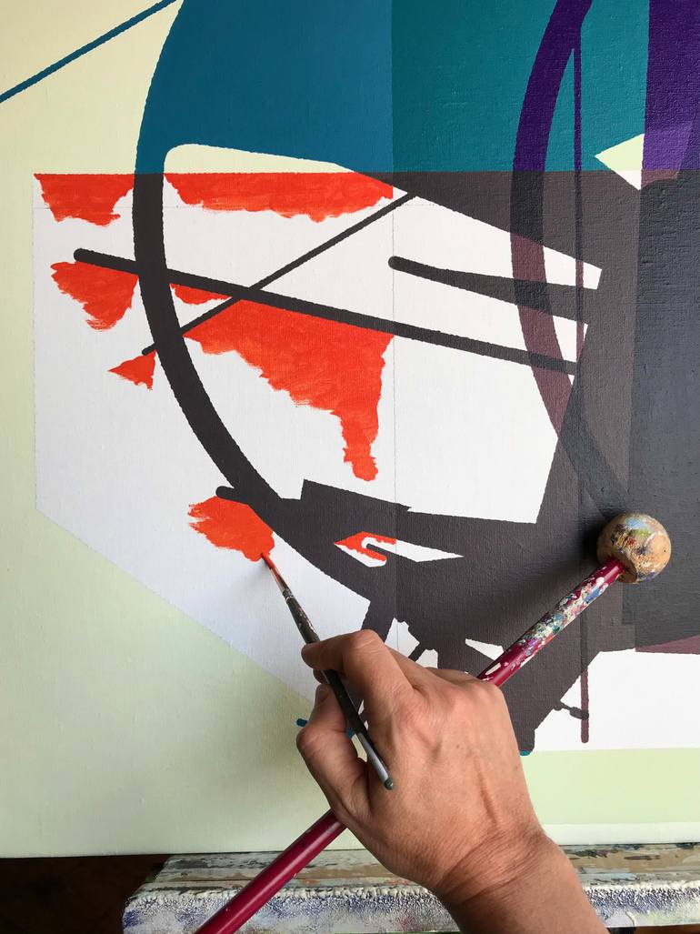 Original Modern Abstract Painting by Rafa Mateo
