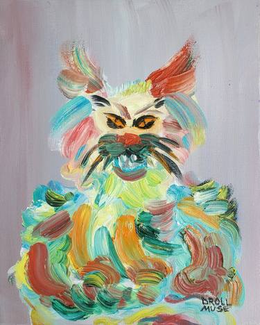 Original Abstract Animal Painting by Yuliya Talinovsky Drollmuse