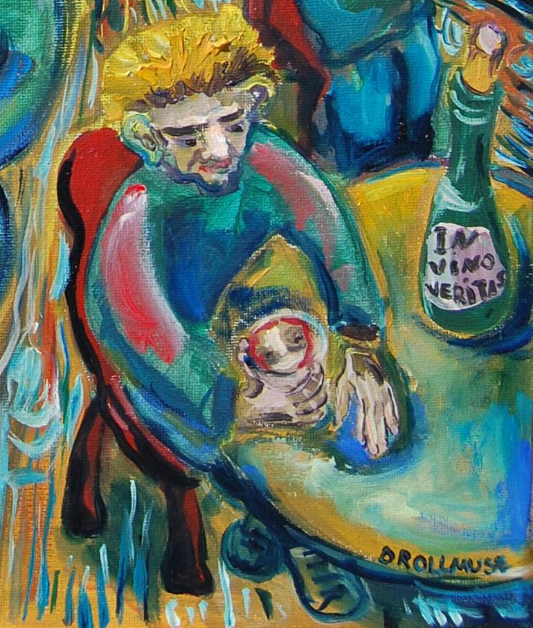 Original Abstract Expressionism People Painting by Yuliya Talinovsky Drollmuse
