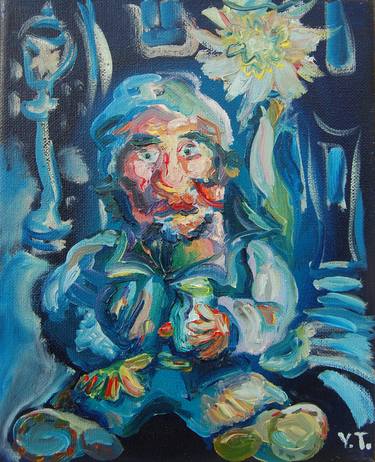 Original Abstract Expressionism Men Paintings by Yuliya Talinovsky DrollMuse