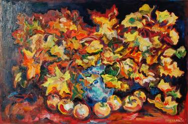 Original Abstract Expressionism Still Life Paintings by Yuliya Talinovsky DrollMuse