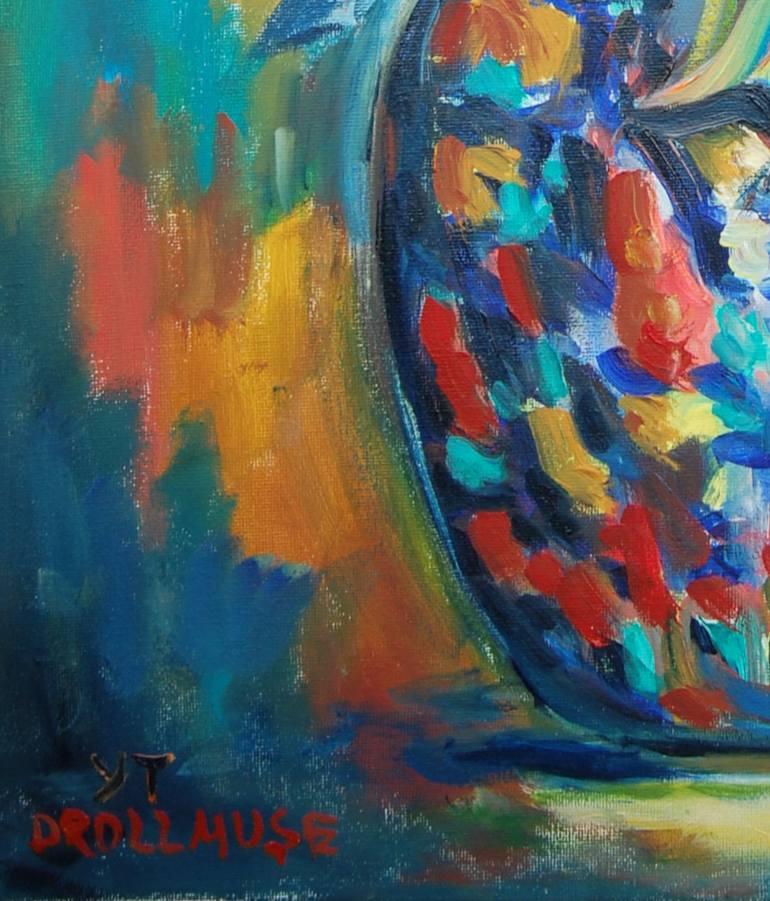 Original Abstract Expressionism Floral Painting by Yuliya Talinovsky DrollMuse