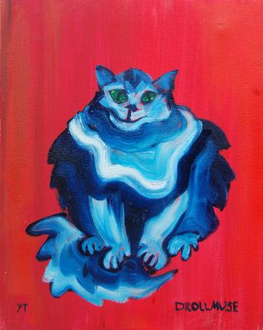 Print of Cats Paintings by Yuliya Talinovsky DrollMuse