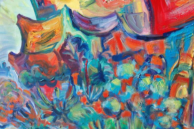 Original Abstract Expressionism Architecture Painting by Yuliya Talinovsky Drollmuse