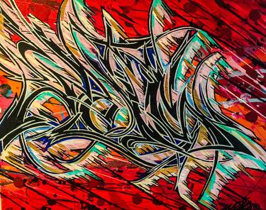 Print of Abstract Graffiti Paintings by weis uno