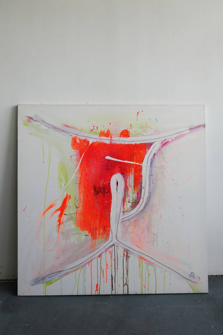 Original Abstract Women Painting by Jutta Braun