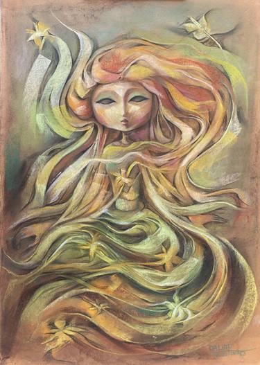 Print of Women Paintings by Dalia Ragheb