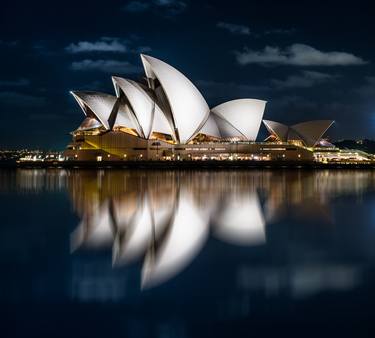 Cloudy Night Skies over the Sydney Opera House thumb