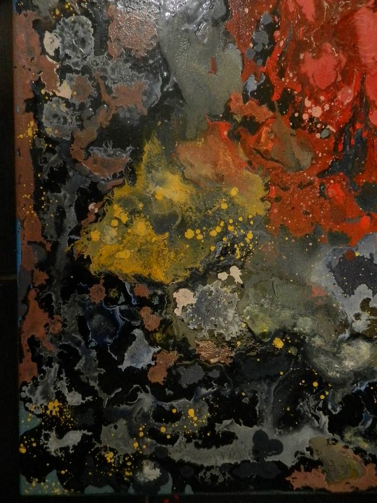 Original Abstract Expressionism Love Painting by Leescu Petre
