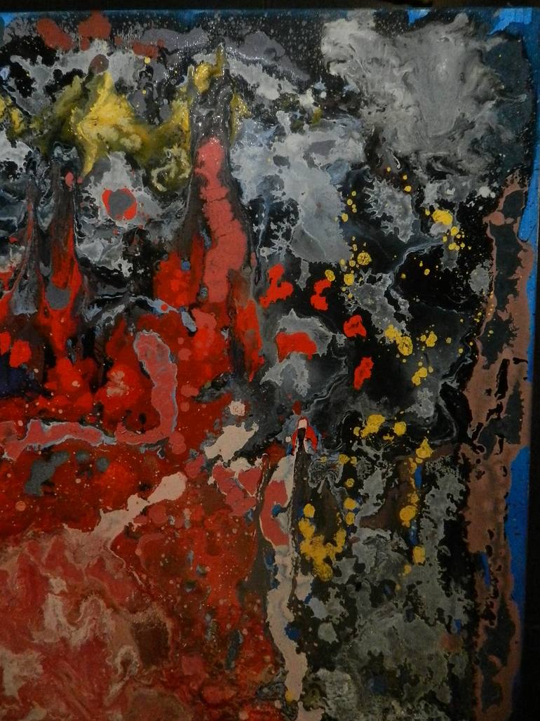 Original Abstract Expressionism Love Painting by Leescu Petre